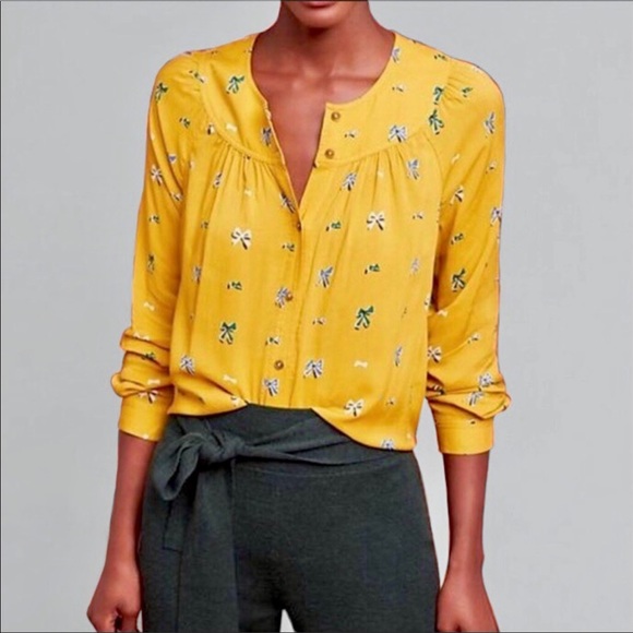 Anthropologie Tops - Conversations by Anthropologie Bow Blouse